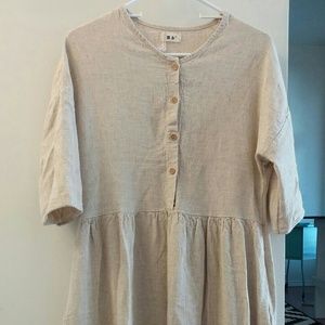 Linen knee length dress